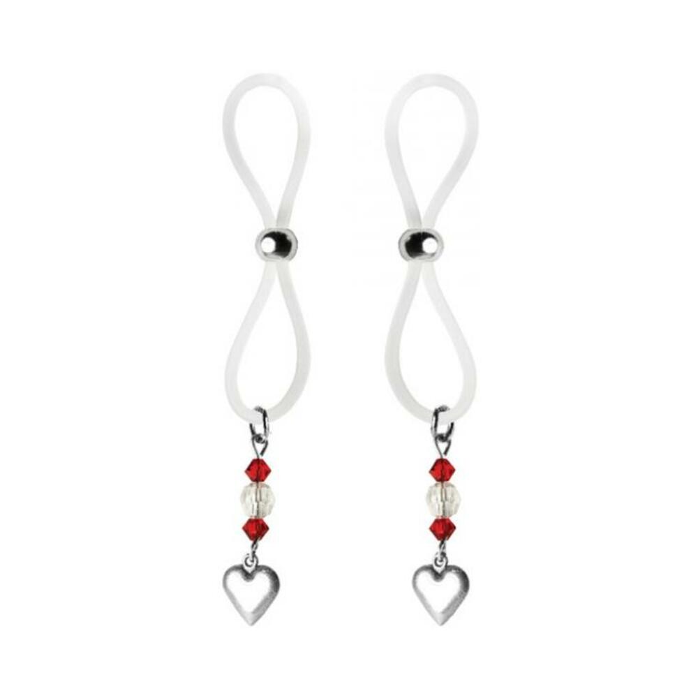 053176856285_1 Bijoux De Nip Nipple Halos Heart Charm Red, Clear - Image 1