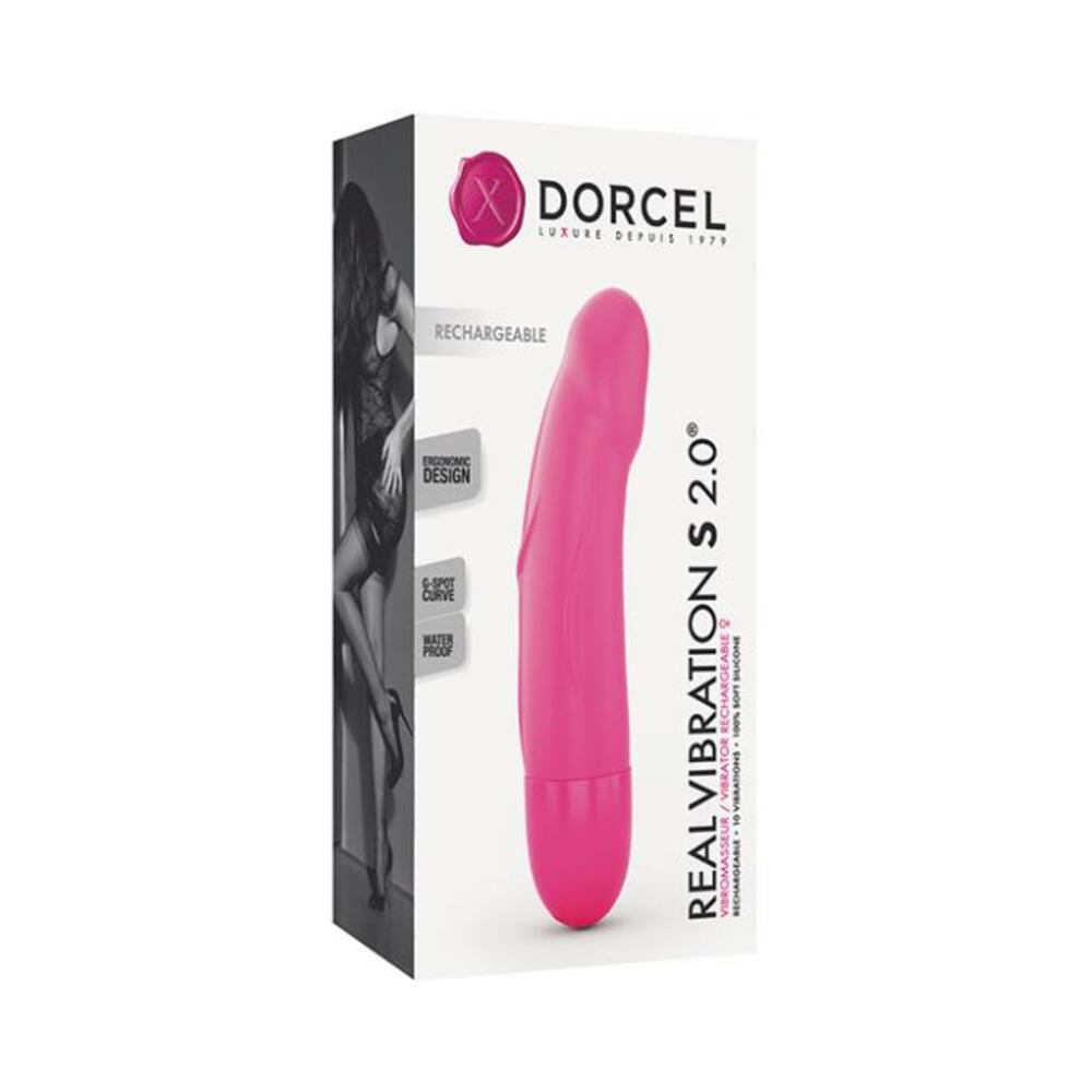 3700436072189_1 Dorcel Real Vibrator S 6" Rechargeable Vibrator - Pink - Image 1