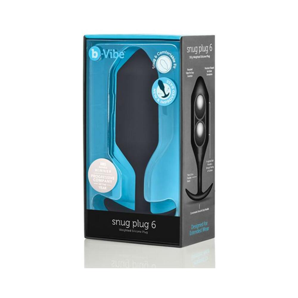 4890808241806_1 b-Vibe Snug Plug 6 Black - Image 1