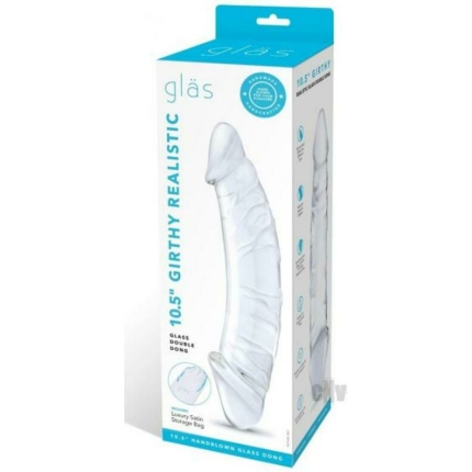 Glas Girthy Realistic Glass Double Dong 10.5 In.