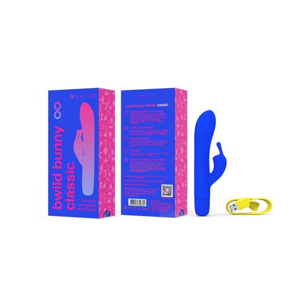 4897106300334_1_ebe33e03-0063-4d3e-93c4-27abd120622c B Swish Bwild Bunny Infinite Classic Vibrator Pacific Blue - Image 1