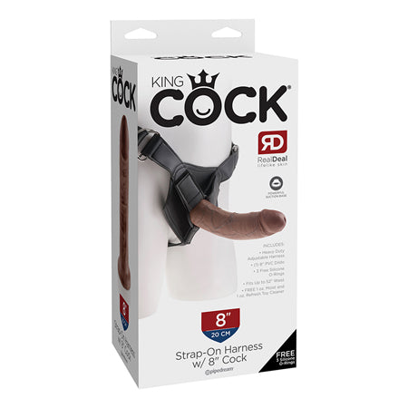 54719 Kc Strap On Harness 8 Cock Brown - Image 1