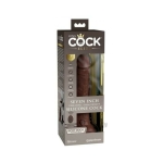 King Cock Elite Vibrating Silicone Dual-density Cock With Remote 7 In. Brown - Image 3