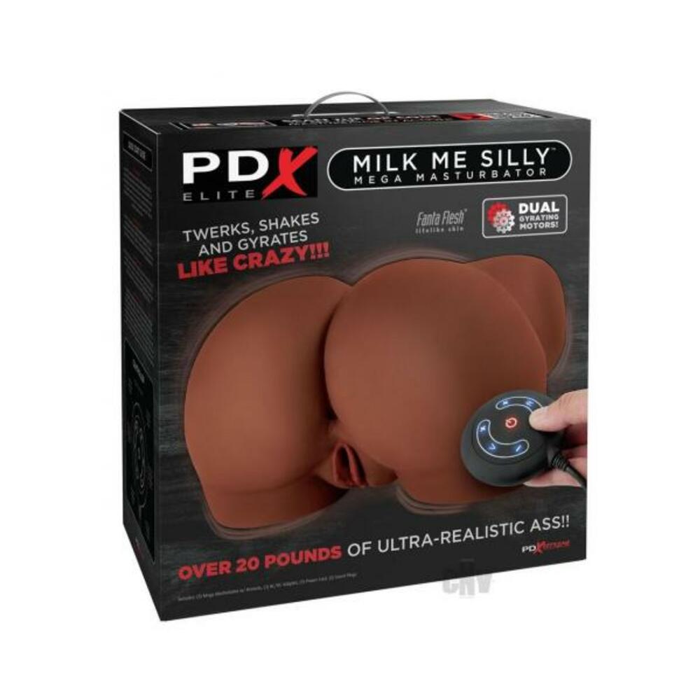 603912772180_1 Pdx Elite Milk Me Silly Mega Masturbator Brown - Image 1