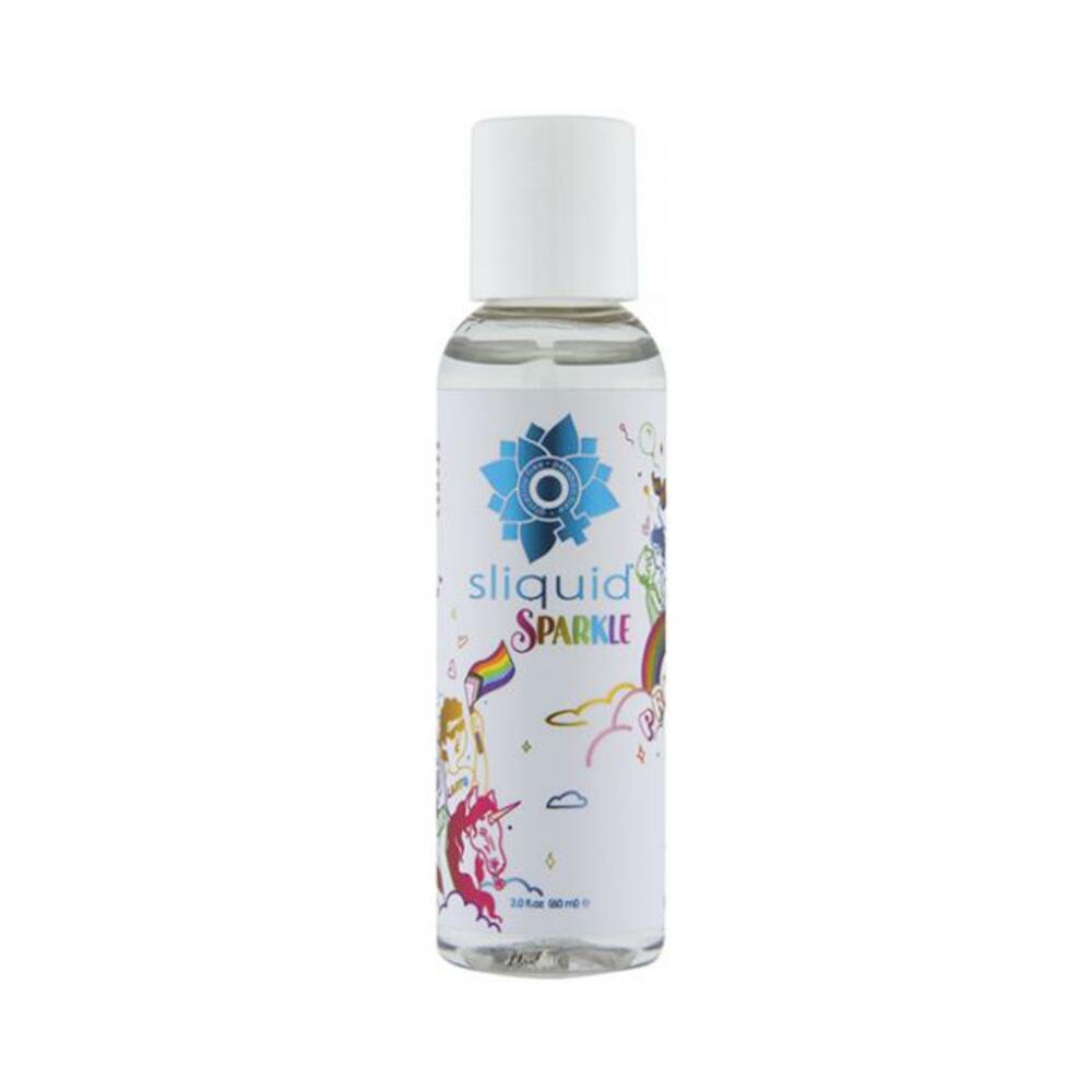 650245240909_1 Sliquid Naturals Sparkle Pride Water Based Lube - 2 Oz - Image 1