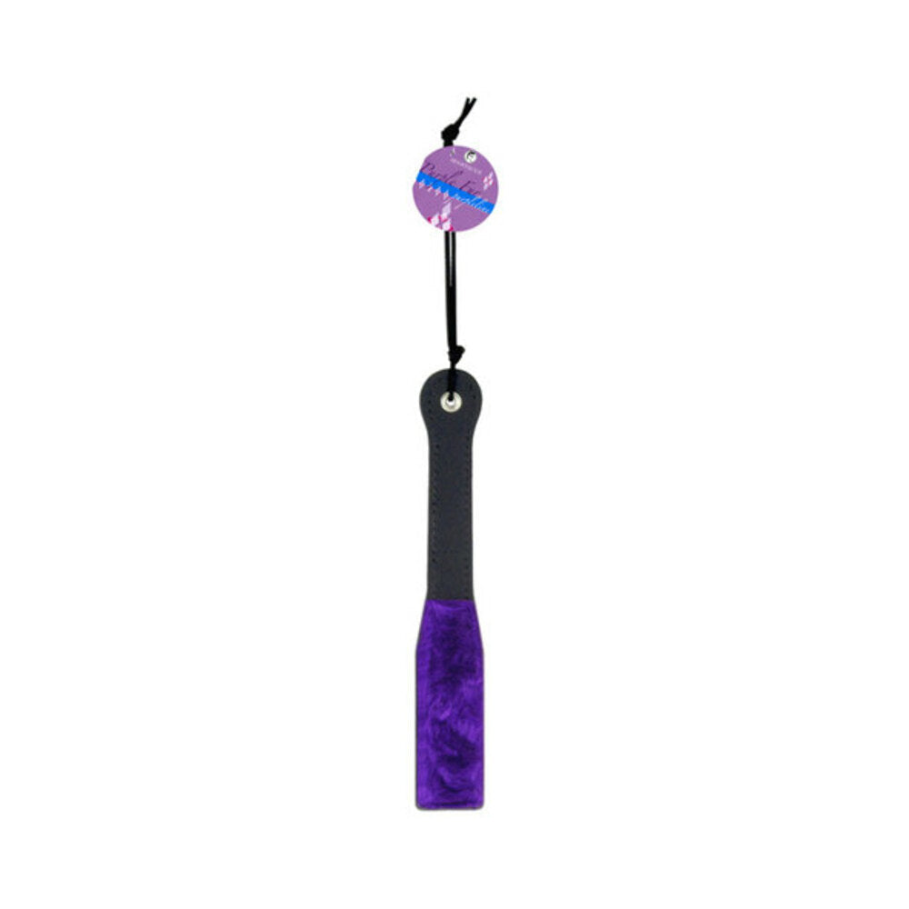 669729040195_1 12 In. Paddle With Purple Faux Fur Lining - Image 1