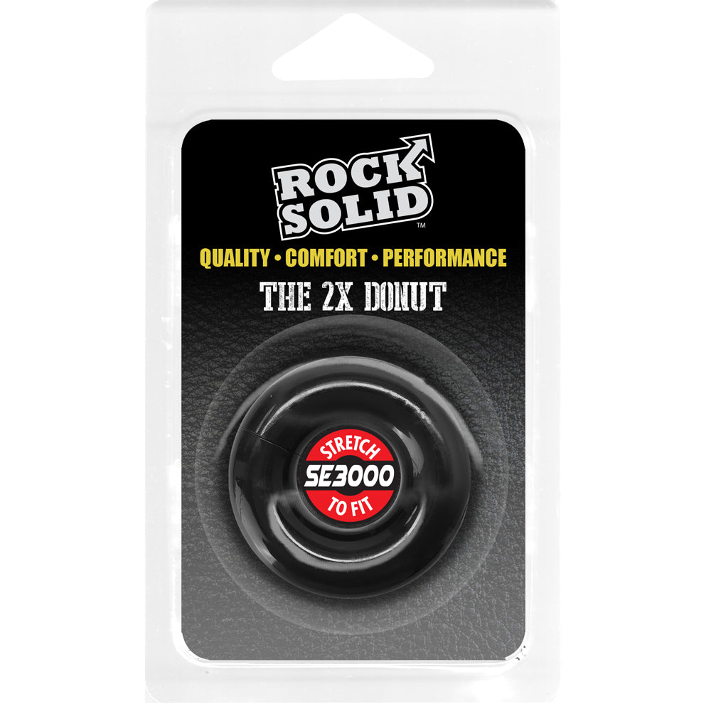 6768903842205 Rock Solid 2 Black Donut Ring - Image 1