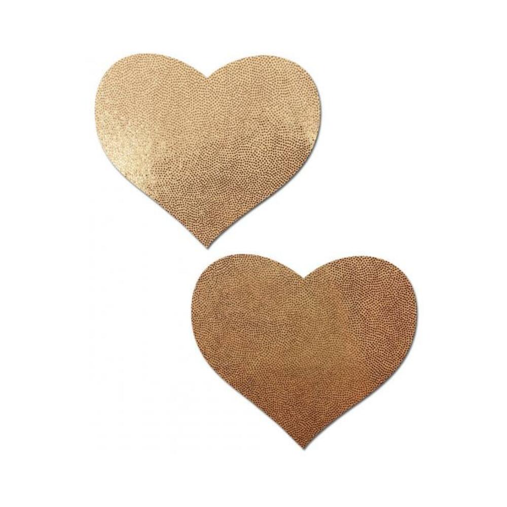 694536302655_1 Pastease Love Liquid Rose Gold Heart Pasties - Image 1