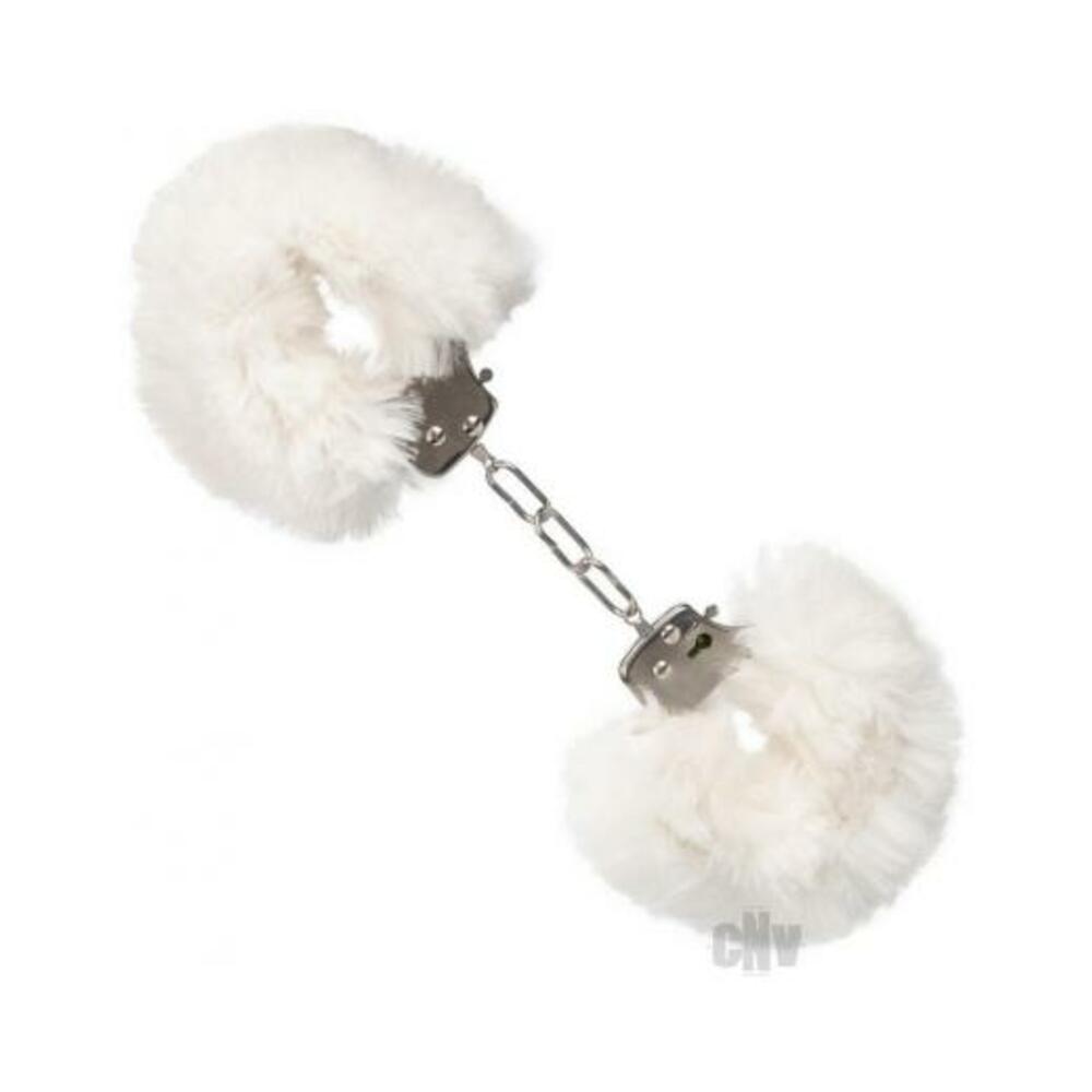 716770102669_1 Ultra Fluffy Furry Cuffs White - Image 1
