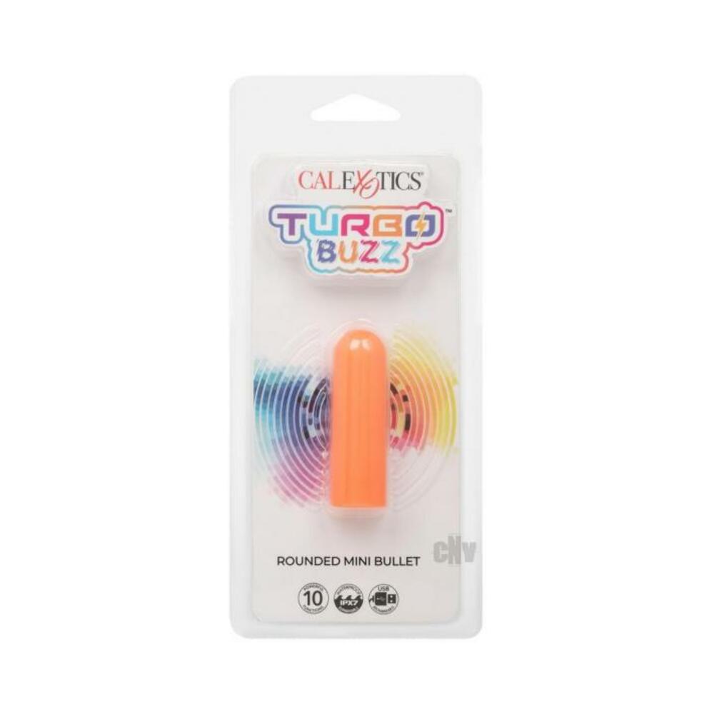 716770107305_1 Turbo Buzz Rounded Mini Bullet Stimulator - Orange - Image 1