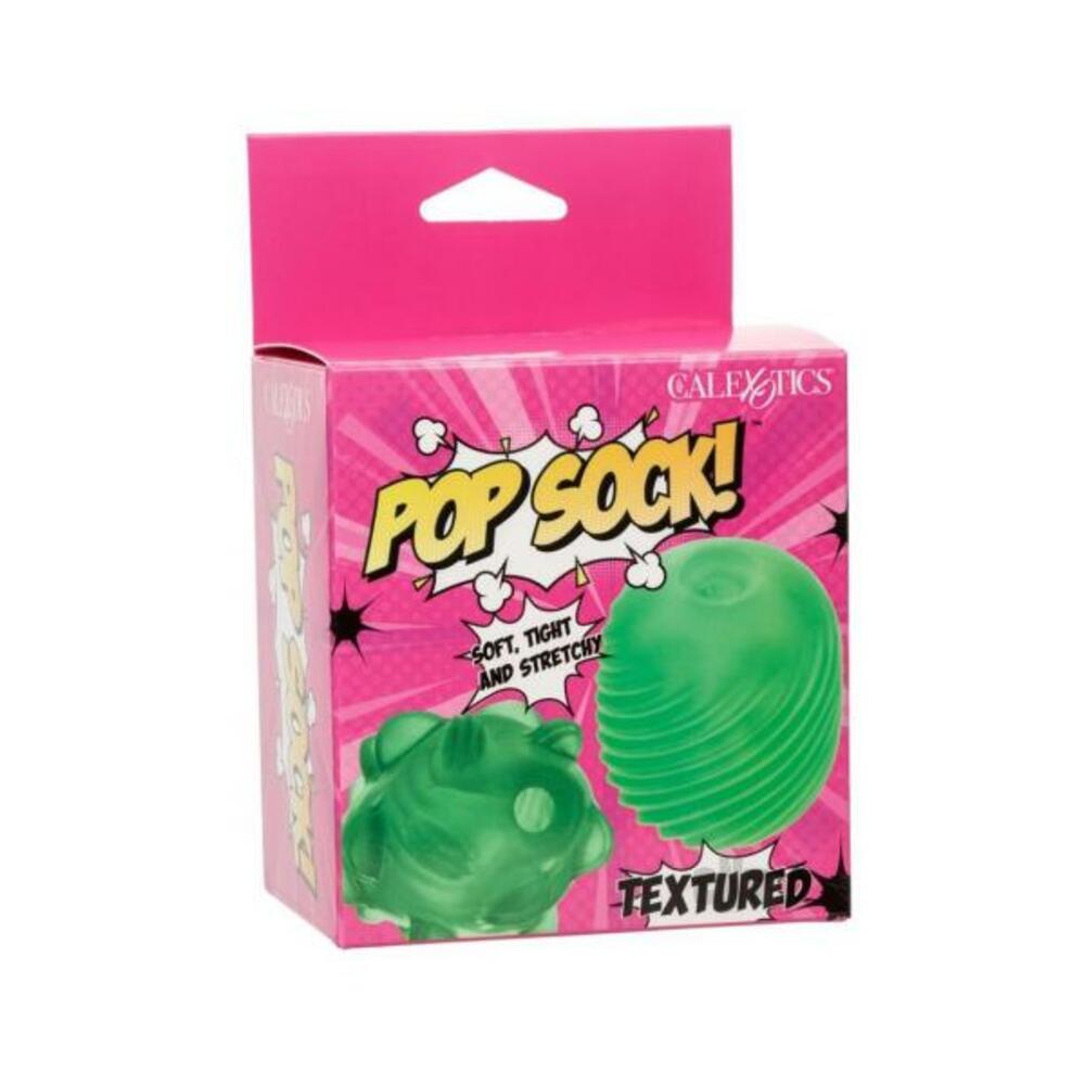 716770108838_1 Pop Sock Textured Masturbator - Green - Image 1