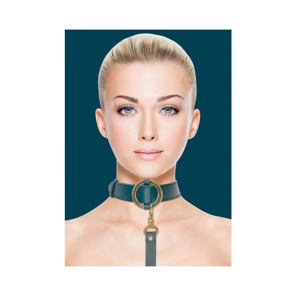 Ouch Halo Collar With Leash Green