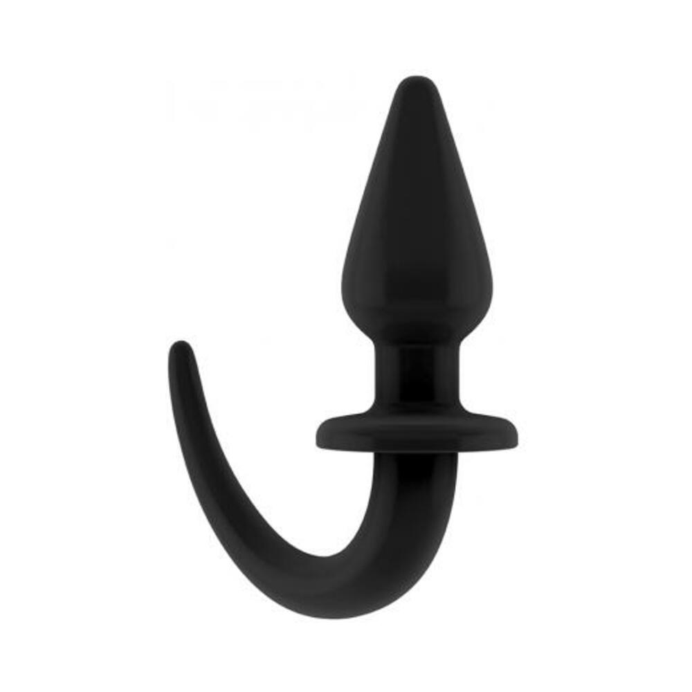 7423522596531_1 Shots Ouch Puppy Play Tail Butt Plug - Black - Image 1