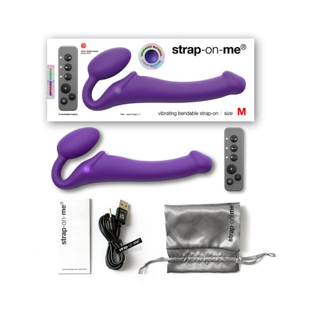 75884 Strap On Me Vibrating Bendable M Strapless Strap On - Purple - Image 1