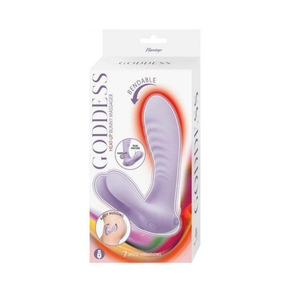 782631317404_1 Goddess Heat Up Bunny Massager Lavender - Image 1