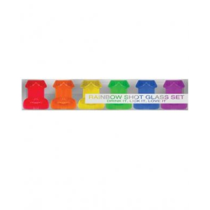Rainbow shot glass set