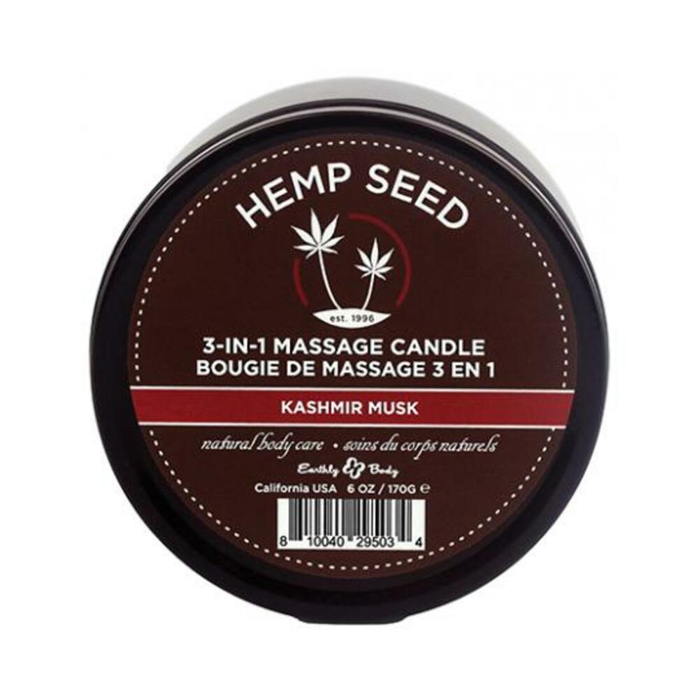 810040295034_1 Earthly Body Suntouched Hemp Candle - 6 Oz Round Tin Kashmir Musk - Image 1