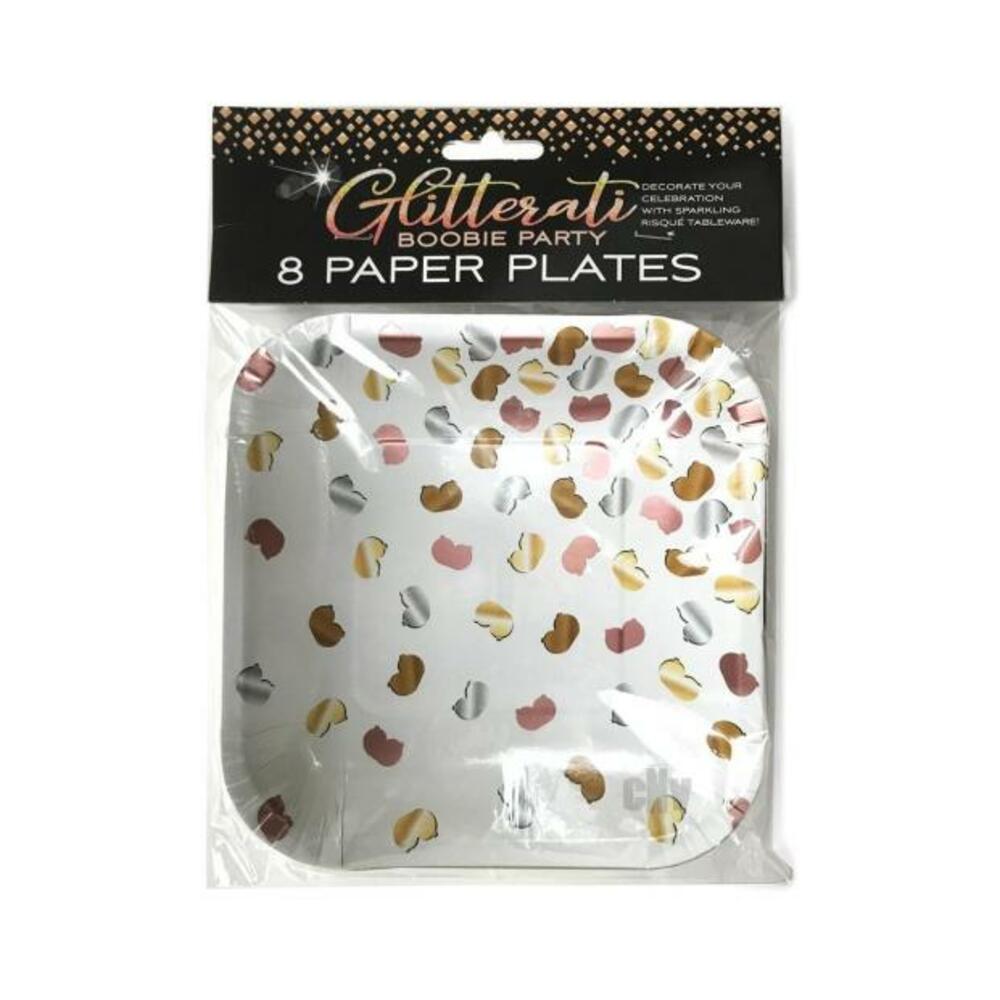 817717010709_1 Glitterati Boobie Party Plates - Image 1