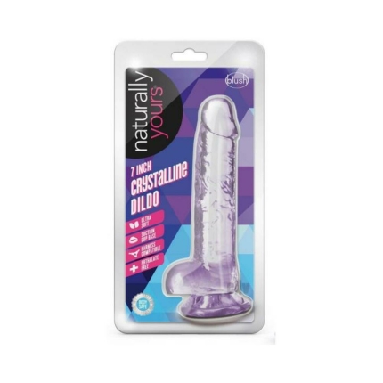 Naturally Yours Crystalline Dildo 7 In. Amethyst