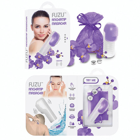82444 Fuzu Fingertip Massager - Neon Purple - Image 1