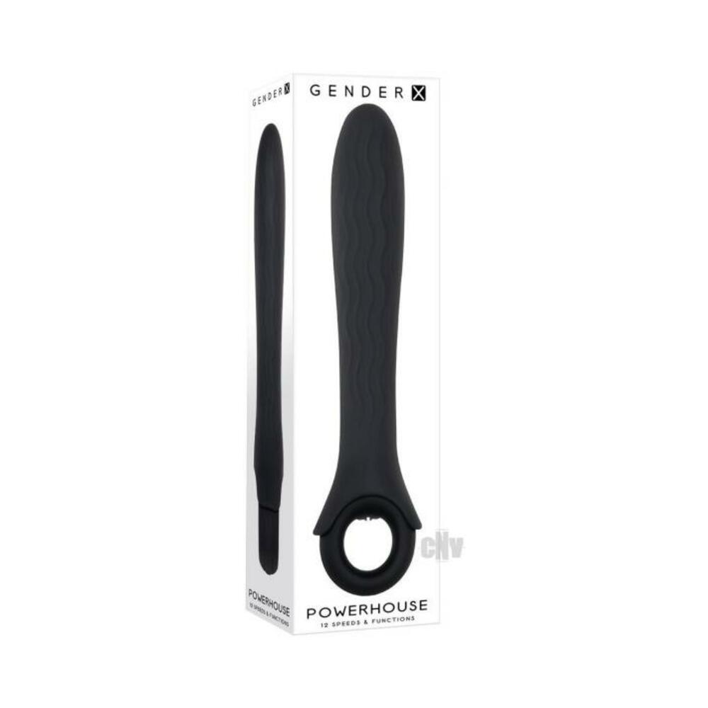 844477018980_1 Gender X Powerhouse Ring-handle Vibrator Black - Image 1