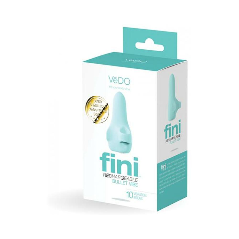 850052871000_1 Vedo Fini Rechargeable Bullet Vibe Turquoise - Image 1