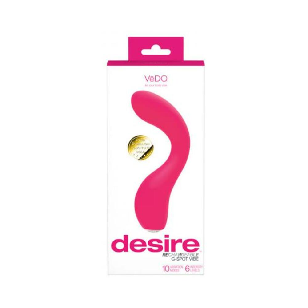 850052871222_1 Vedo Desire Rechargeable G-spot Vibe Pink - Image 1