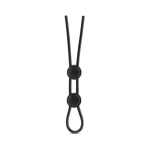 Stay Hard Silicone Double Loop Cock Ring Black