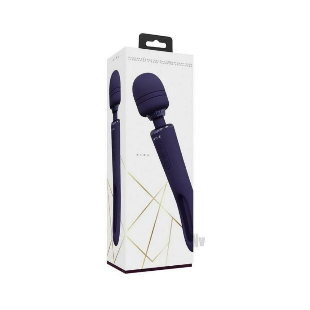 8714273051837_1 Kiku Double Ended Wand Purple - Image 1