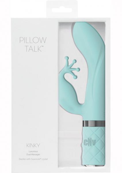 CNVEF-EBMS966195beaa0ca9aa6a Pillow Talk Kinky Dual Massager Teal - Image 1