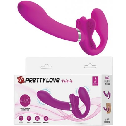 Pretty Love Valerie Strapless Strap On - Fuchsia