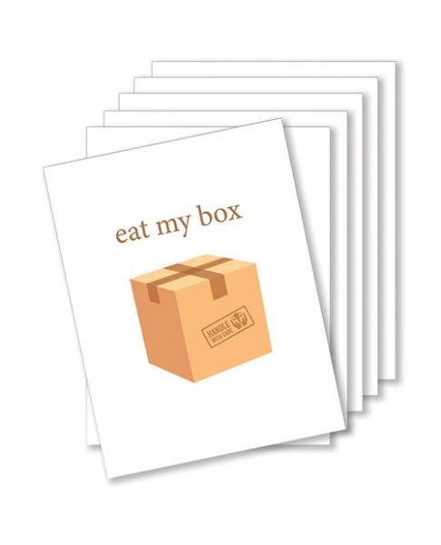 CNVELD-KK-NK-BOX-663f9ea980e32f Eat My Box Naughty Greeting Card - Pack Of 6 - Image 1