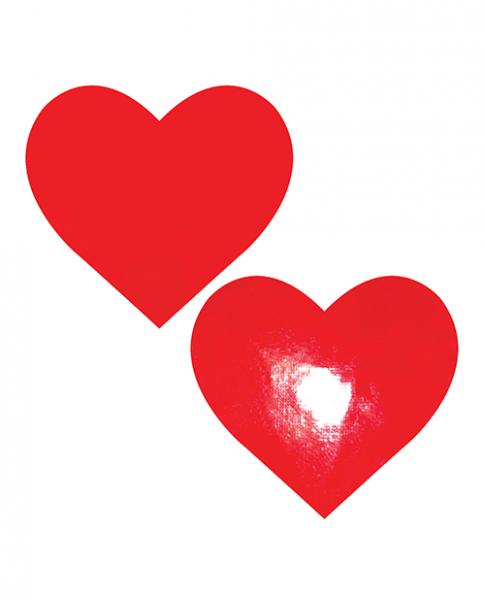 CNVELD-NN-XLVIXHRT64e9cdbb2294c Neva Nude Vixen Queen Status Wet Vinyl Heart Pasties - Red Qn - Image 1