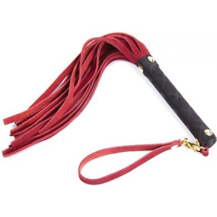 Plesur Mini Leather Flogger - Red