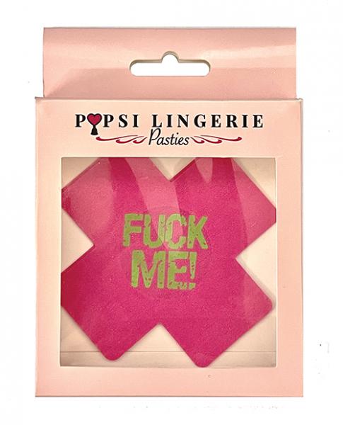 CNVELD-PP135-PK-OS63f5f60ad153e Glow In The Dark Fuck Me Pasties - Pink O/s - Image 1