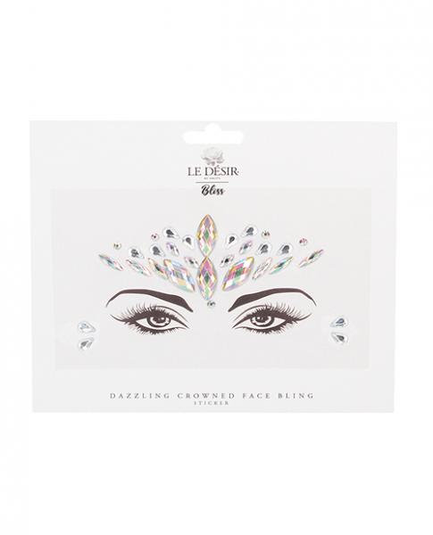 CNVELD-SHTBLS009OPAL611b8904d5e32 Shots Bliss Dazzling Crowned Face Bling Sticker O/s - Image 1