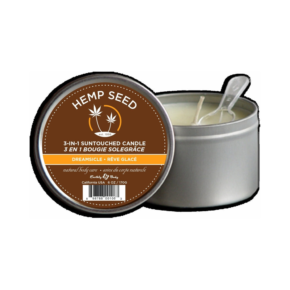 Earthly Body Massage Candle Dreamsicle 6.8oz
