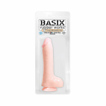 Basix Rubber 8 inches Dong With Suction Cup Beige - Image 2