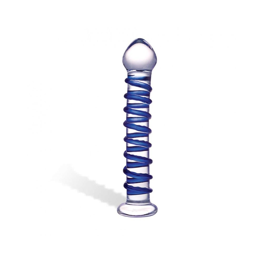 CNVNAL-47741_1_c9f7c072-f167-448d-8c2e-ed490da479a2 Glas Blue Spiral Glass Dildo - Image 1