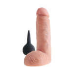 King Cock 8 inches Squirting C*ck Balls Beige - Image 2