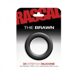 Rascal The Brawn 3X Stretch Silicone Cock Ring Black - Image 3