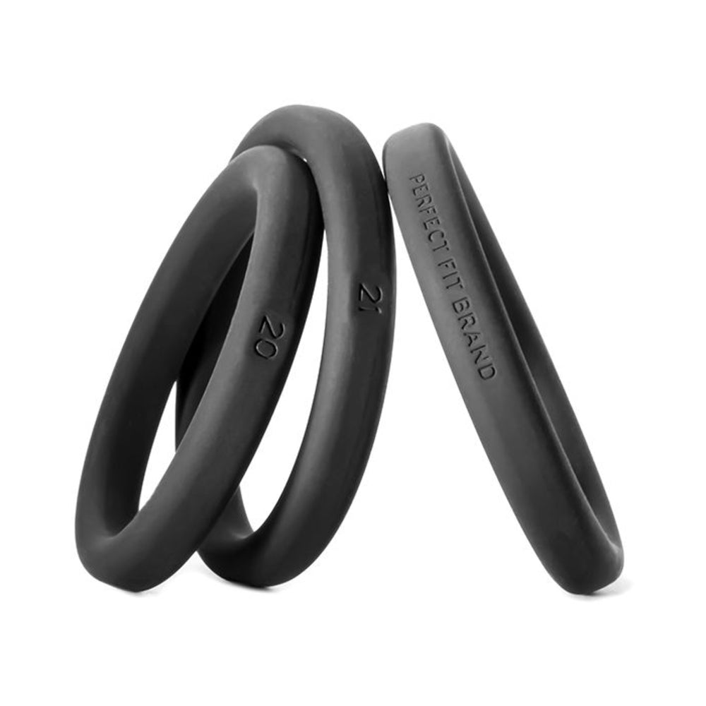 CNVNAL-61141_3_1053c795-b469-4222-b94d-c0ccaa8a1444 Perfect Fit Xact-fit Silicone Rings L-xl (#20, #21, #22) Black - Image 1