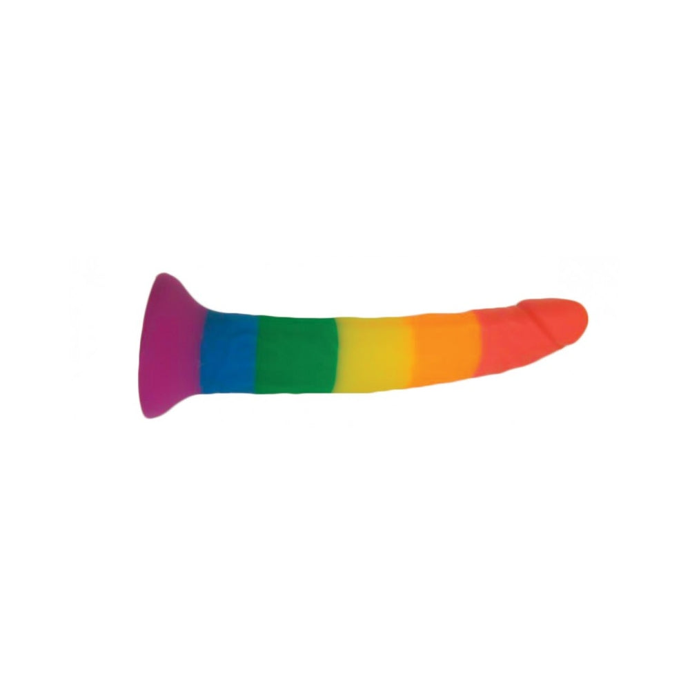 CNVNAL-64609_1_261a3746-b150-4901-bda9-bedb4790ecac Rainbow Power Drive 7 Inch Strap On Dildo With Harness Silicone - Image 1