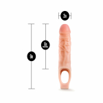 Performance Plus - 9 Inch Silicone Cock Sheath Penis Extender - Vanilla - Image 2