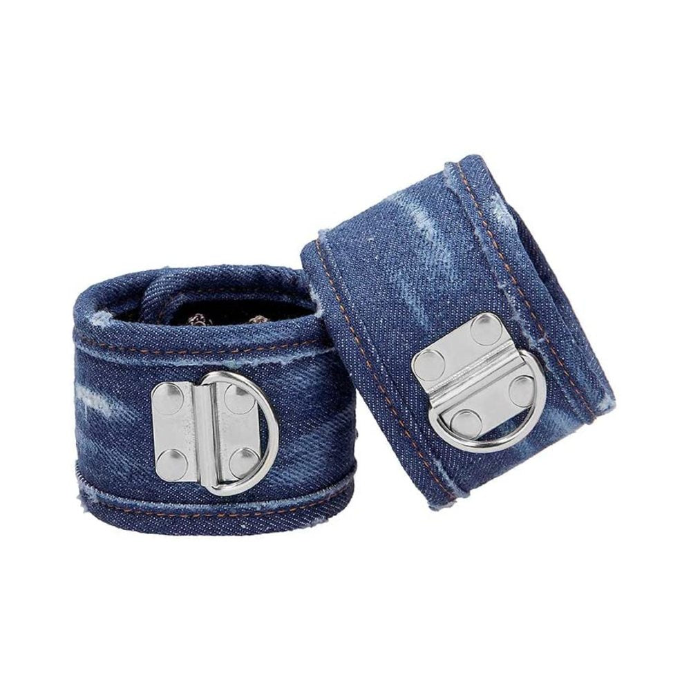 CNVNAL-76168_e793c2d32cbdfb0f708afbc200957e22 Ouch! Denim Handcuffs - Roughened Denim Style - Blue - Image 1