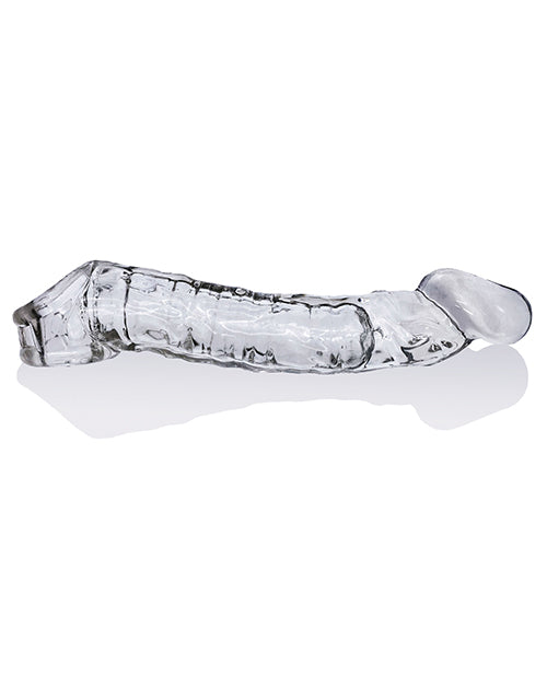 OX3046CLRmuscleribbedpenisextentionclear Oxballs Muscle Ripped Cocksheath - Clear - Image 1