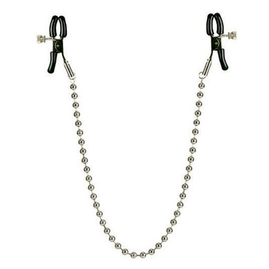 SE2610-10_1 Nipple Clamps Silver Beaded Chain - Image 1