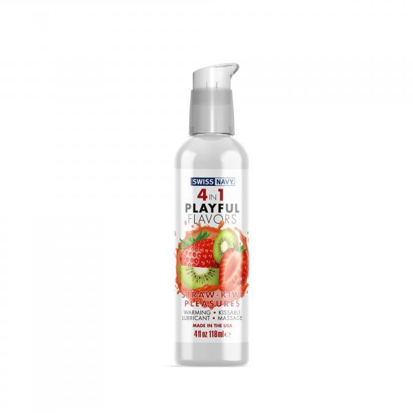 SN4N1FSKP45ff9827a83e25 Swiss Navy 4 In 1 Playful Flavors Strawberry Kiwi Pleasure 4oz - Image 1