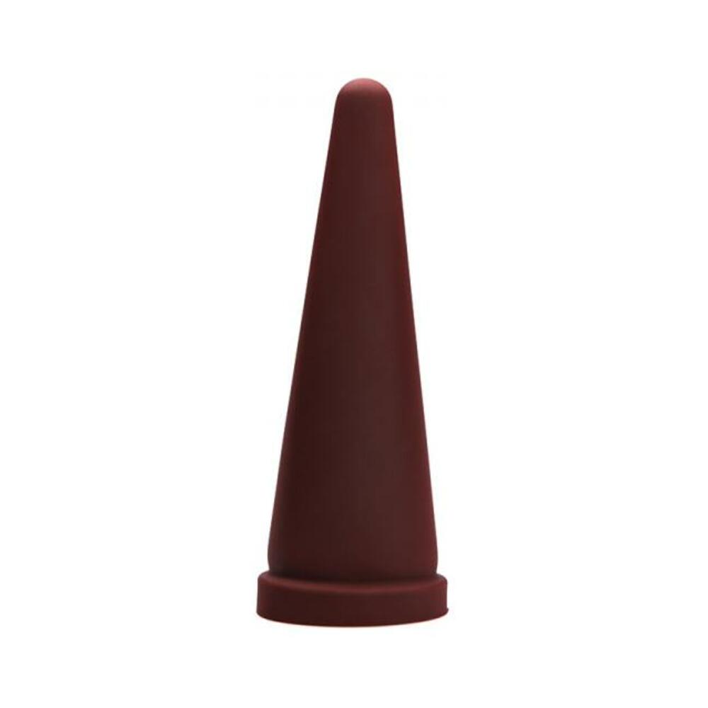 019213847210_1 Tantus Cone Large Firm - Oxblood - Image 1