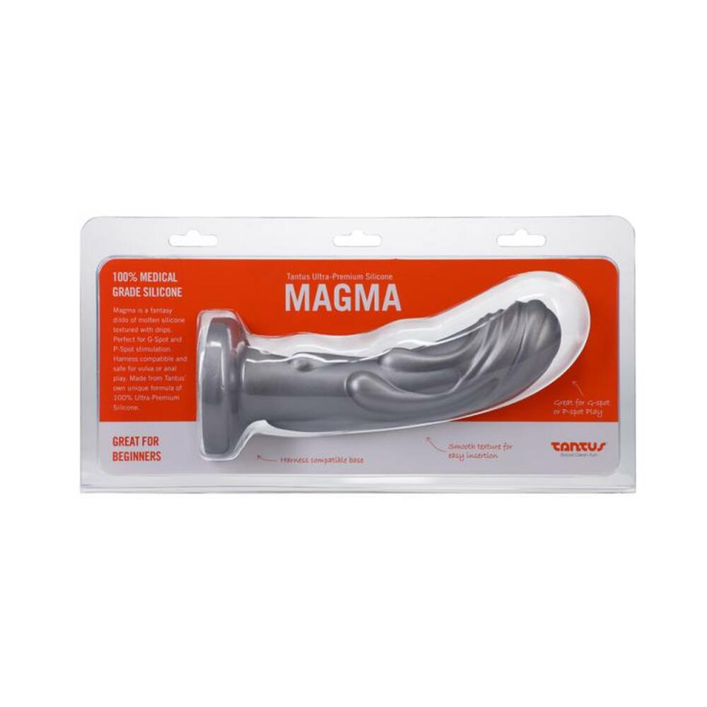 Tantus Magma 7 In. Fantasy Dildo Medium-firm Silver